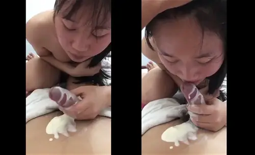 Độc lạ em gái Biên Hòa thích ăn sữa chua trên cu