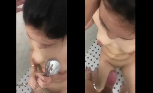 Tắm chung em bướm múp gạ chịch chưa gì đã phụt