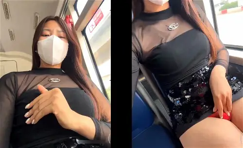Em gái nứng nghịch sextoy phô dâm trên xe buýt Hà Nội
