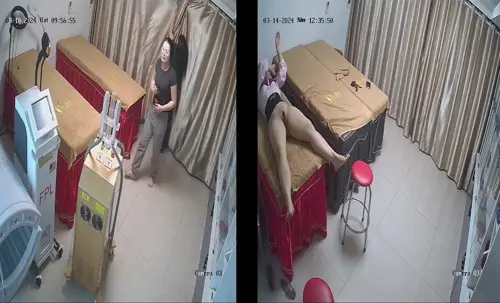 Hack camera spa chị gái vú to múp triệt lông lồn