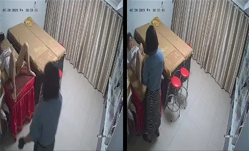 Hack camera spa em gái triệt lông bướm