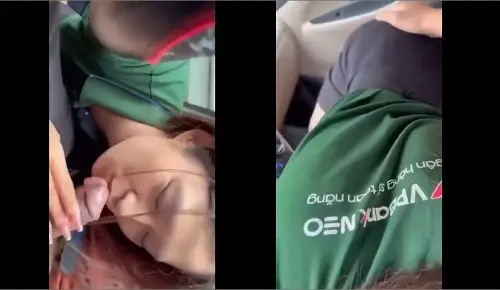 Em nhân viên ngân hàng bú cu trên ô tô để ký hợp đồng